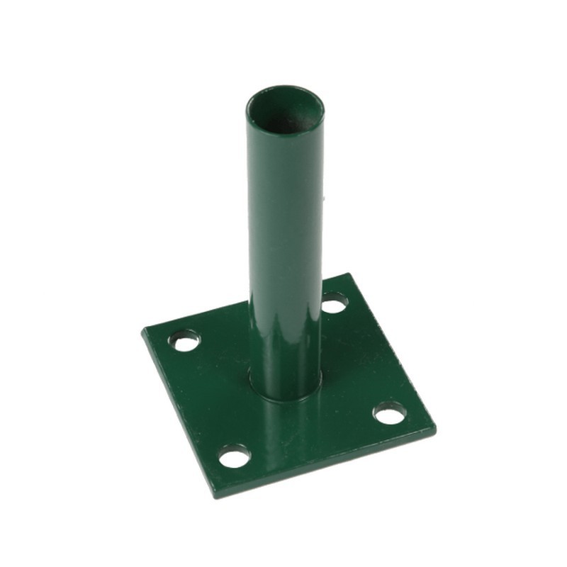 Oszloptartó talp, dübeltalp zöld ∅38 3D és 2D kerítéspanelhez