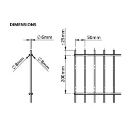2D táblás kerítés zöld 8/6/8 több méretben