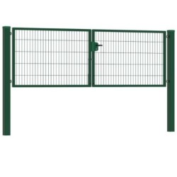 Kétszárnyú bejárati kapu ECO zöld 3m széles