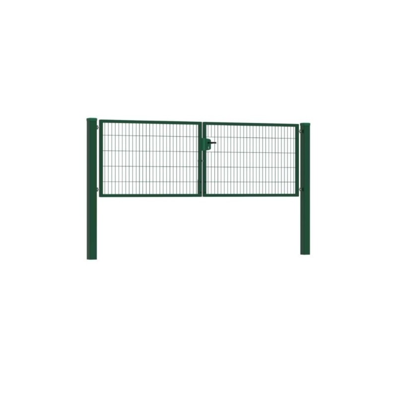 Kétszárnyú bejárati kapu ECO zöld 4m széles