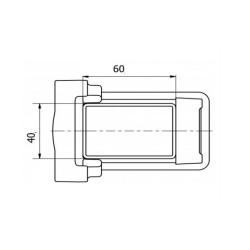 Rögzítő kengyel, rögzítő bilincs U alakú 60x40 (zöld, fekete)kerítéspanelhez