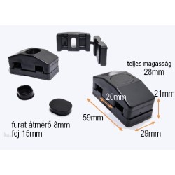 Lemezes panelrögzítő antracit